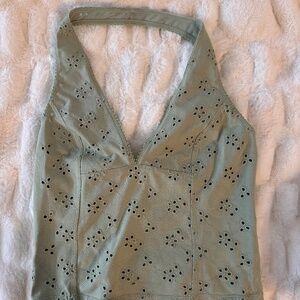 Free People Halter top Green Size Medium NWT